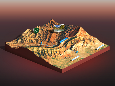 Karak District - Khyber Pakhtunkhwa - Pakistan 3d 3d map generator extension generator heightmap map photoshop plugin