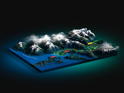 Tortel - Aysén - Chile - Photoshop Render 3d generator heightmap map panel photoshop plugin surface