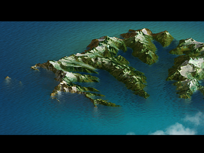 Island - Photoshop water body material test
