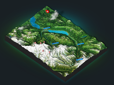 Grindelwald 3 - Photoshop 3d map render 3d 3d map generator alps heightmap map mountains photoshop plugin swiss