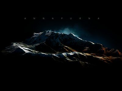 Annapurna - Nepal - 3D map Render 3d 3d map generator generator map mountains nepal photoshop plugin