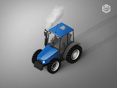 WIP - Tractor icon isometric