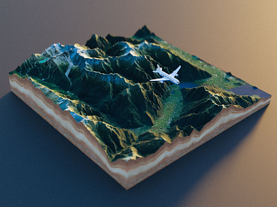 Airplane 3d 3d map generator blender map photoshop plug plugin