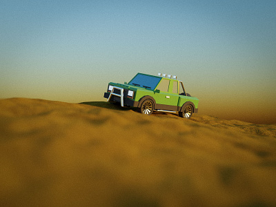 Ford Pickup - Low Poly II 3d blender car desert fors lowpoly photoshop pickup