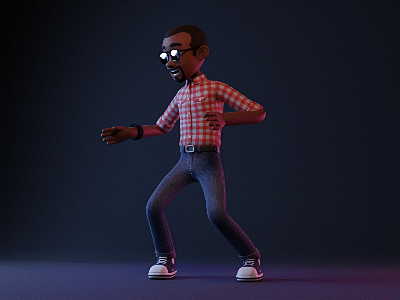 Let's twist 3d blender cartoon character dancing lowpoly render twist