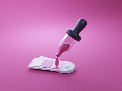 Daily exercise - Eyedropper 3d blender color cycles design dropper icon illustration photoshop pipette render tools