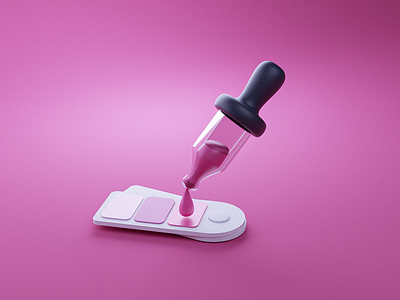 Daily exercise - Eyedropper 3d blender color cycles design dropper icon illustration photoshop pipette render tools