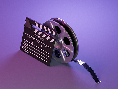 Daily exercise - Film Roll 3d blender camera film illustration render roll stripe