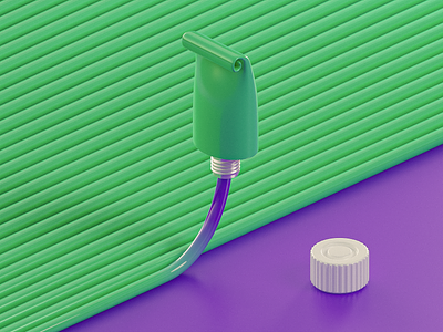 Tube - things can change 3d blender cycles gradient illustration isometric mint purple render tube