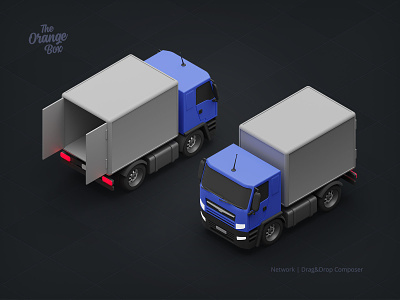 Truck - Isometric 3D Icon 3d blender car delivery design graphic design illustration isometric render truck ui
