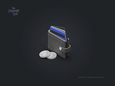 Wallet - Isometric 3D Icon 3d blender coin dollar icon illustration isometric money render wallet