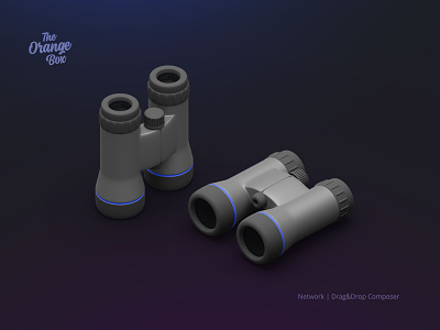 Binoculars - Isometric 3D Icon 3d binoculars blender icon illustration isometric lens render search ui