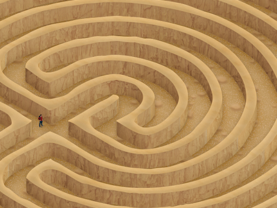 desert labyrinth elements game isometric map photoshop sand