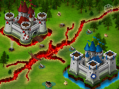 Strategy Game Map buildings game icons isometric market medieval mmorpg rpg tower tower defense