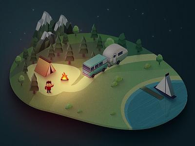 Isometric camping