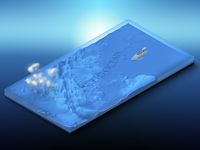 Terrain Test - 08 - 3d Map Generator arctic clouds generator heights map ocean panel photoshop plugin ship surface