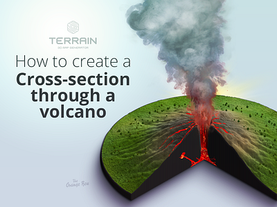 Tutorial - Cross-section through a volcano 3d ash cloud generator height map lava map photoshop surface terrain tutorial