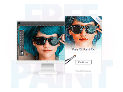 Free Oil Paint - Photoshop Plugin add on effect extension filter freebie fx tool photoshop