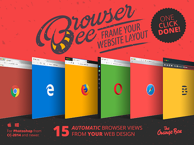 FREE Browserbee V2 - Photoshop Plugin add on browser chrome firefox opera photoshop plugin safari