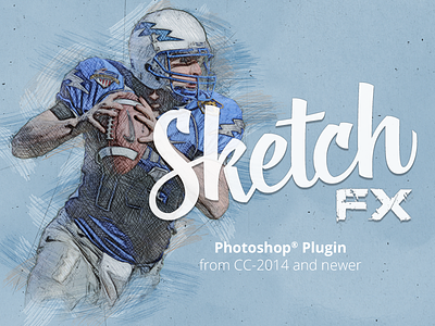 Sketch Fx - Photo Effect For Photoshop add on art drawn effect extension filter fx tool hatching outline photoshop plugin stroke