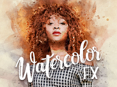 Watercolor Fx - Photo Effect For Photoshop add on aquarelle art drawn effect filter paint photoshop plugin print stroke watercolour
