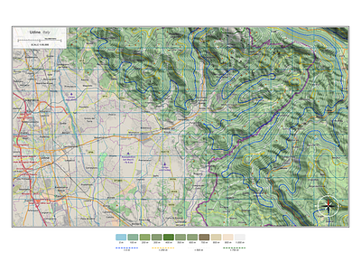 Top View Map Test - 3D Map Generator Terrain cartography contour lines generator google maps heightmap italy map openstreetmap photoshop plugin topography udine