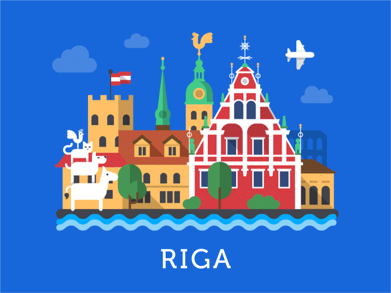 City illustrations. Part 1 akademia animation avia city flag flat house illustration travel ui viena