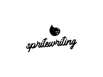 Spritewriting - logo blackandwhite blog branding ghost handwriting font ink logo retro writer