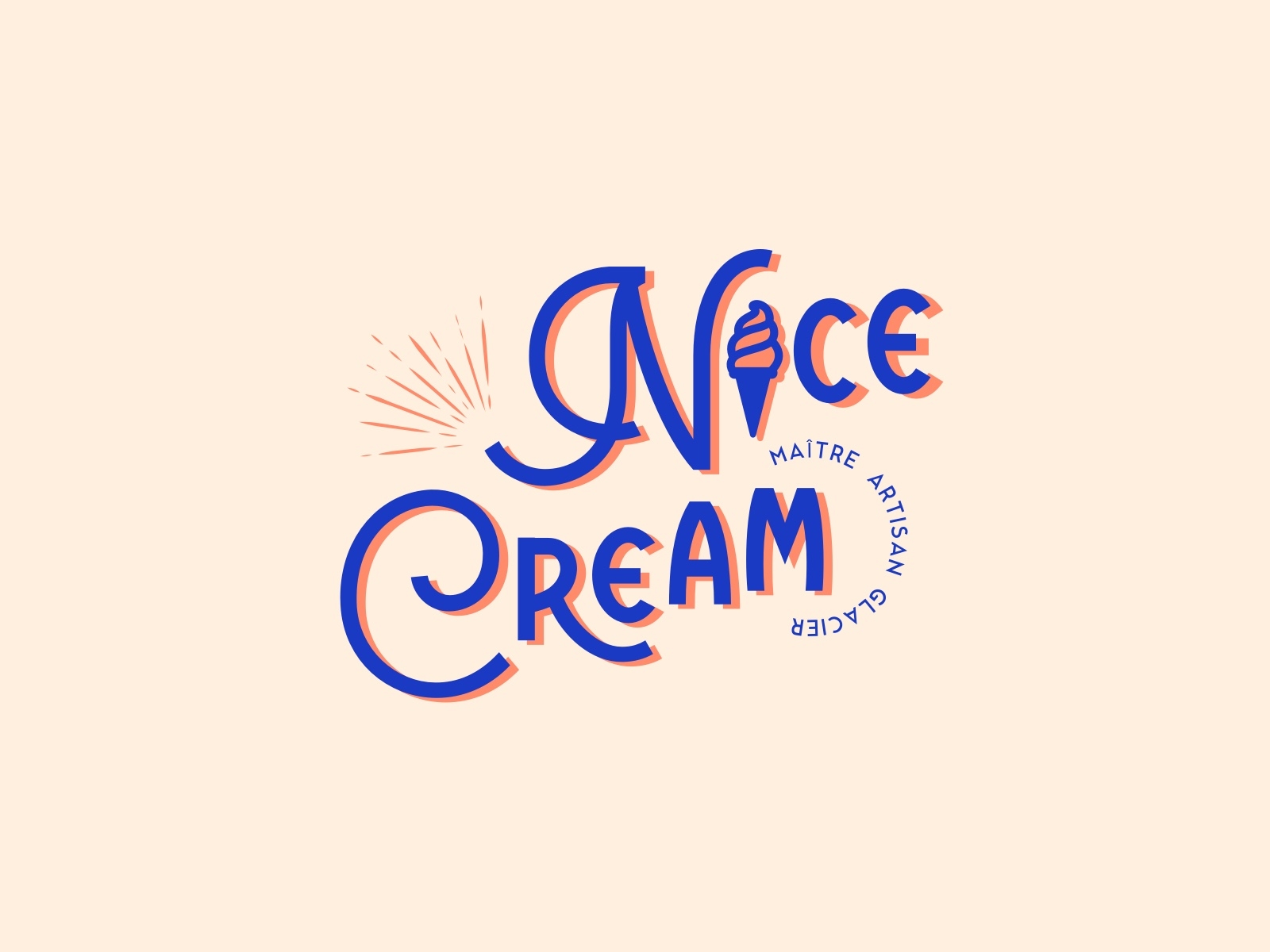 Nice cream - logo by Alexia Camail on Dribbble