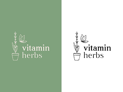 Cosmetic - gardening - logo beauty botanical branding butterfly gardening herb logo plant sage vitamin wellbeing