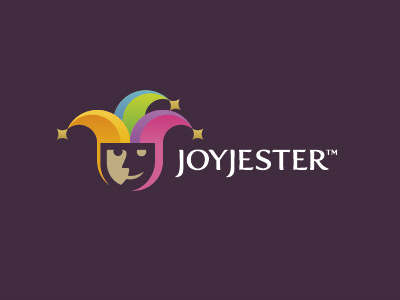 Joyjester bright color colorful fun happy jester joker joy logo matjak