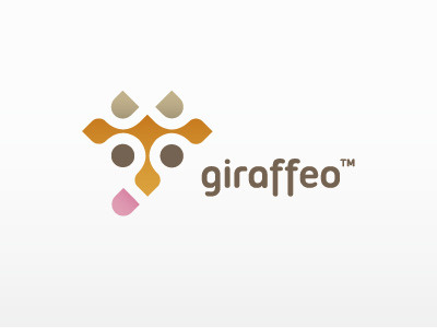 Giraffeo colorful fun giraffe logo matjak shapes