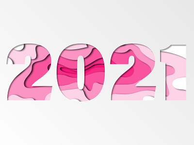 2021 paper cut effect banner in pink colors 2021 banner digital illustration illustration illustrator new year paper cut pink vector vector illustration vector illustrator баннер вектор векторная графика векторная иллюстрация иллюстратор иллюстрация