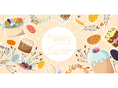 Happy Easter poster and banner