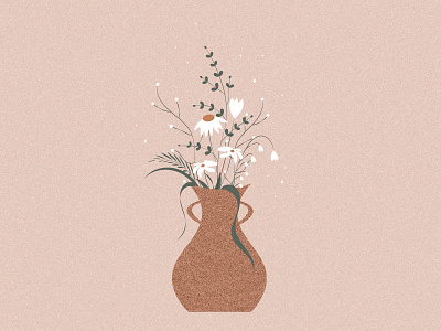 Bouquet of spring wildflowers in a brown vase adobe illustrator botanical botanical illustration bouquet cute digital art digital illustration digital illustrator flat design flower flower illustration graphic design illustrator spring vector vector graphic vector illustration vector illustrator векторная графика векторная иллюстрация