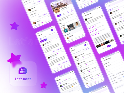 Let's Meet — Social Network UX/UI ⭐