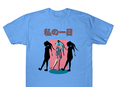 Dance with Miku anime anime girl animeart art artwork design illustration tshirt
