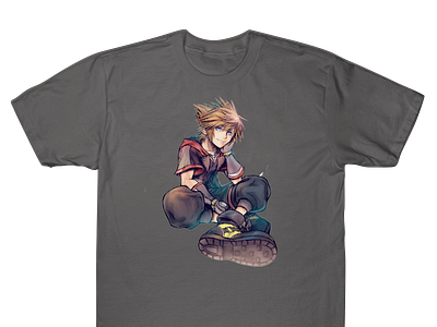Sora Kingdom Hearts T-Shirt art artwork console design gaming illustration kingdom hearts tshirt