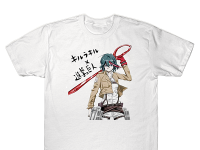 Ryuko x Mikasa anime anime girl animeart art artwork cute art design japan japanese manga mangaart tshirt