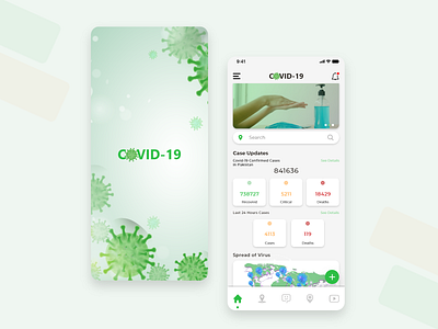 Covid-19 App app app ui daily ui dailyui design illustration logo mobile mobile app ui