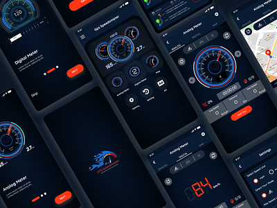 Speedometer App UI android app app app design app ui design ios app mobile mobile app mobile app design speedometer app speedometer app ui design uiux ux