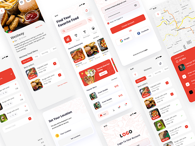 Food Delivery App UI Design android app app app ui design food app food delivery app ios app logo mobile mobile app restaurant app ui