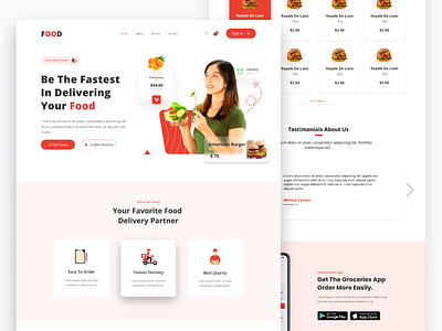 Food Delivery Landing Page Design design food food delivery landing page landing page ui website