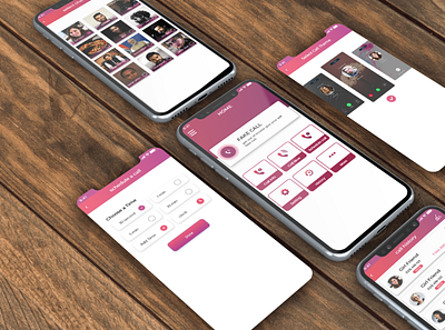 Fake Call App UI Design android app app app ui design graphic design illustration mobile mobile app ui