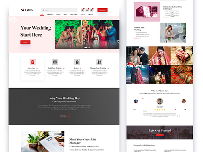 Wedding Management Landing Page Design design landingpage ui website wedding wedding management landing page wedding website