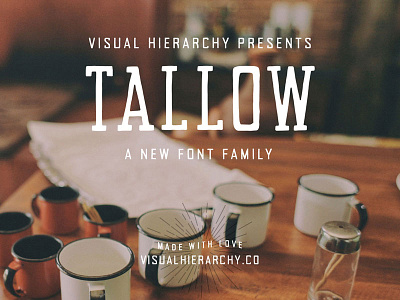 Tallow Handcrafted Uppercase Font Family font type typeface typography