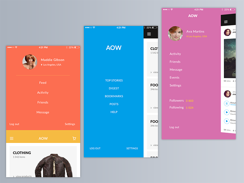 Colorful iOS 9 Menus by Visual Hierarchy on Dribbble