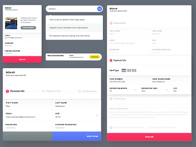 Clean and well designed website forms