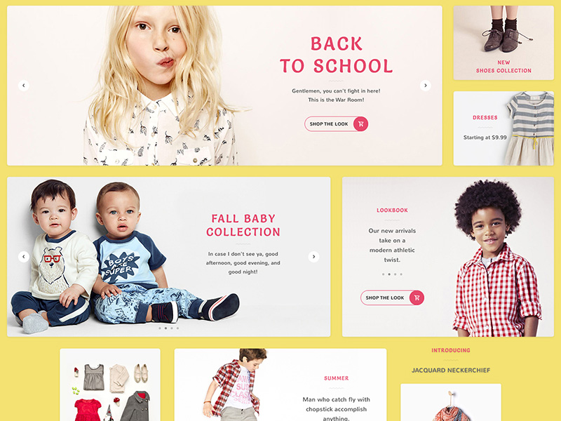 Sliders and banners for kids store by Visual Hierarchy on Dribbble