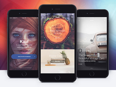 Kauf iOS UI Kit for Sketch App app design ios mobile sketch template